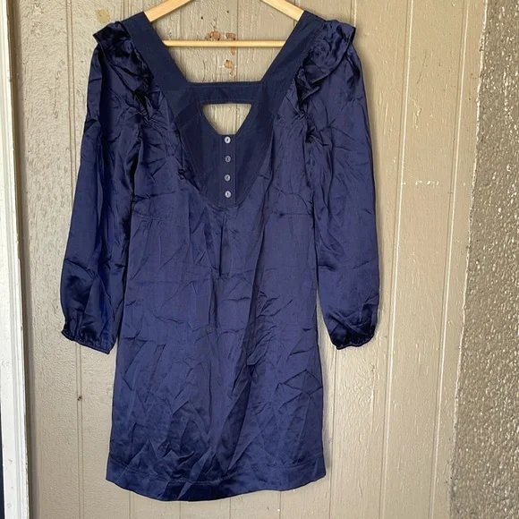 see by chloe silk shirt dress See By Chlo Shirt Dress - Navy